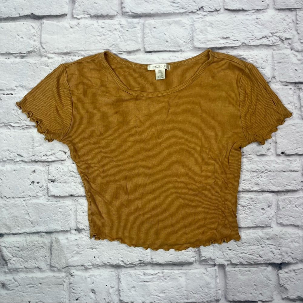 Mustard Yellow Ruffled Shirt